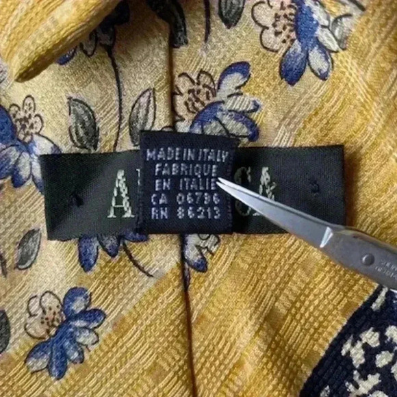 AMERICA Y2K Vintage Silk Tie Made in Italy - Picture 5 of 6